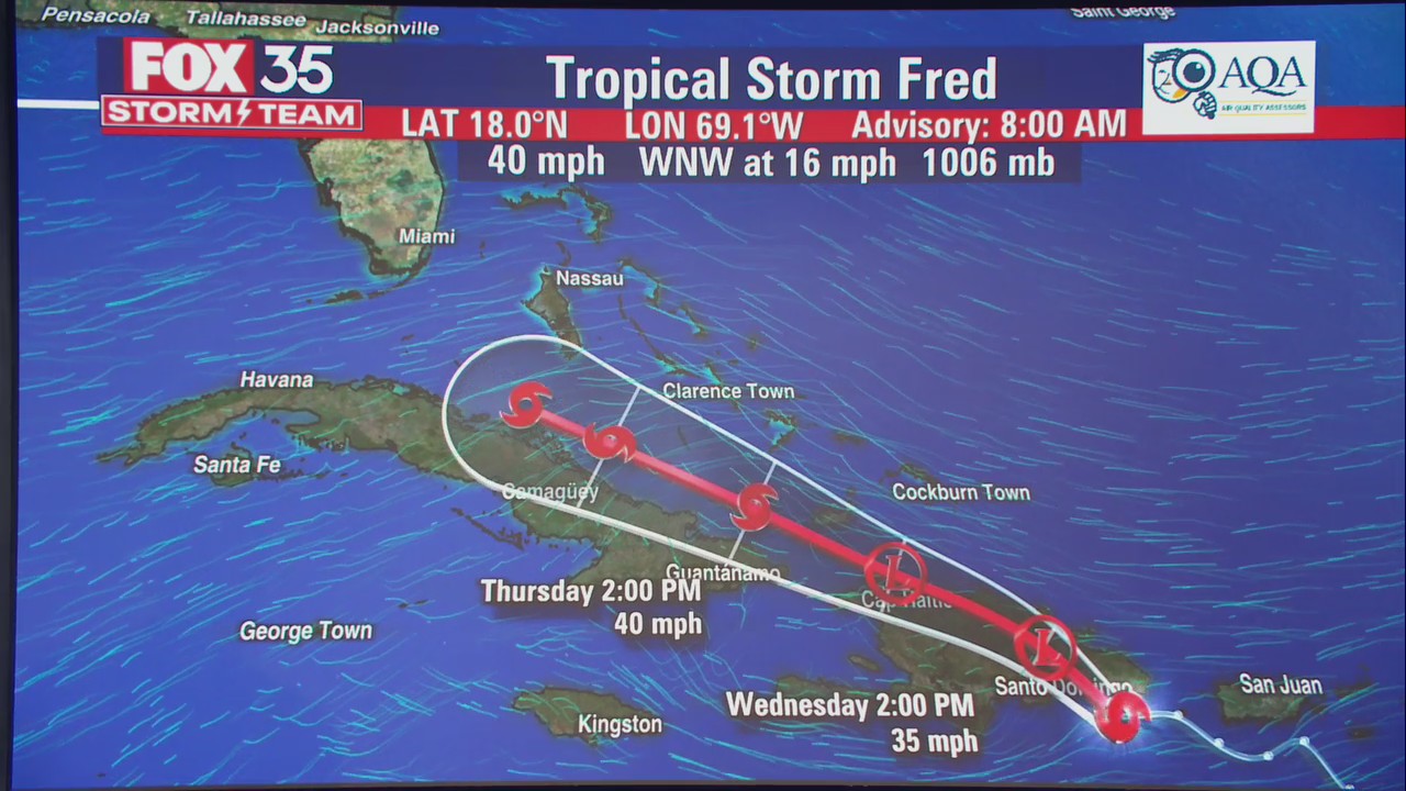 Tracking the Tropics: Tropical Storm Fred continues on path toward Florida