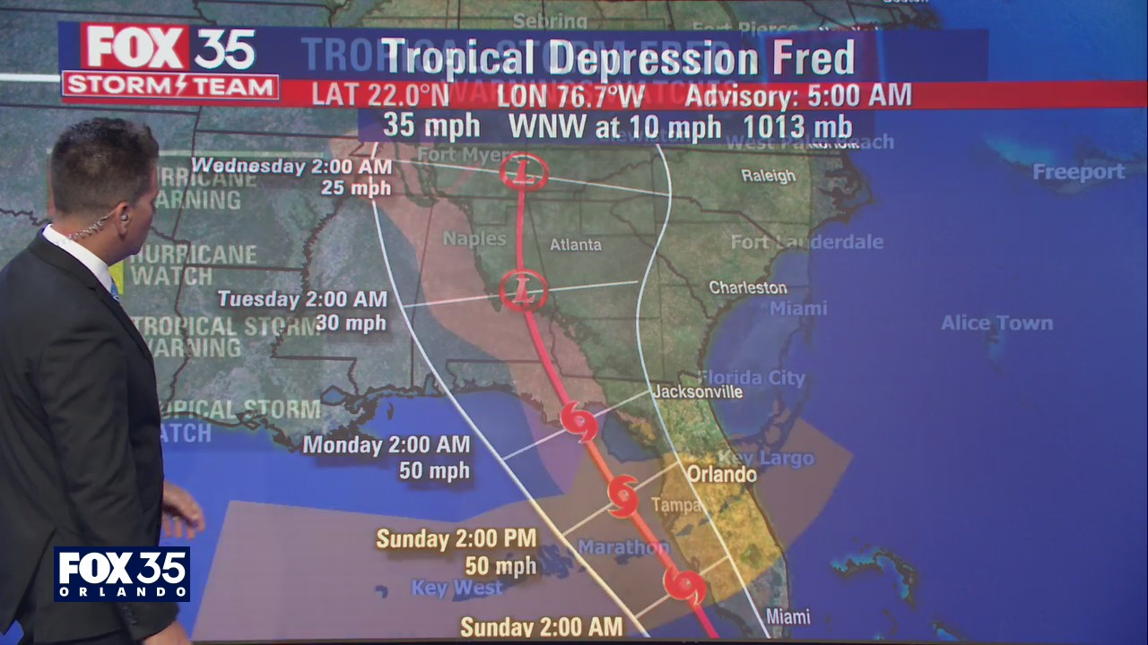 Tracking the Tropics: Tropical Storm Warning issued for portion of Florida as Fred nears