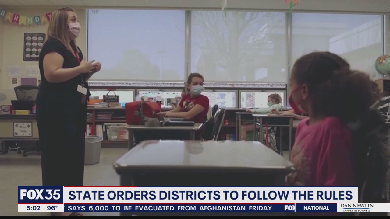 State orders districts to follow governor's ban on mask mandates
