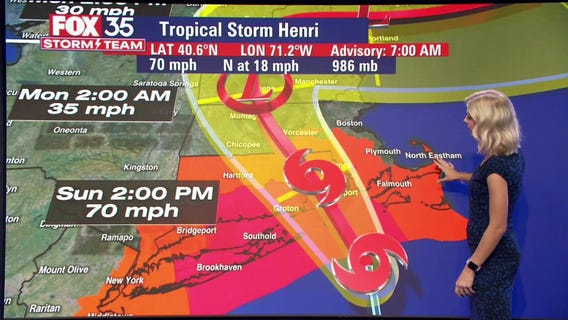 Henri downgrades into tropical storm on path towards northeastern U.S.