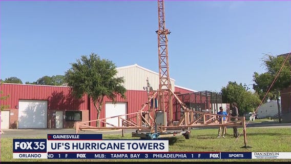 FOX 35 Storm Team Thunder Truck heads to UF's hurricane towers