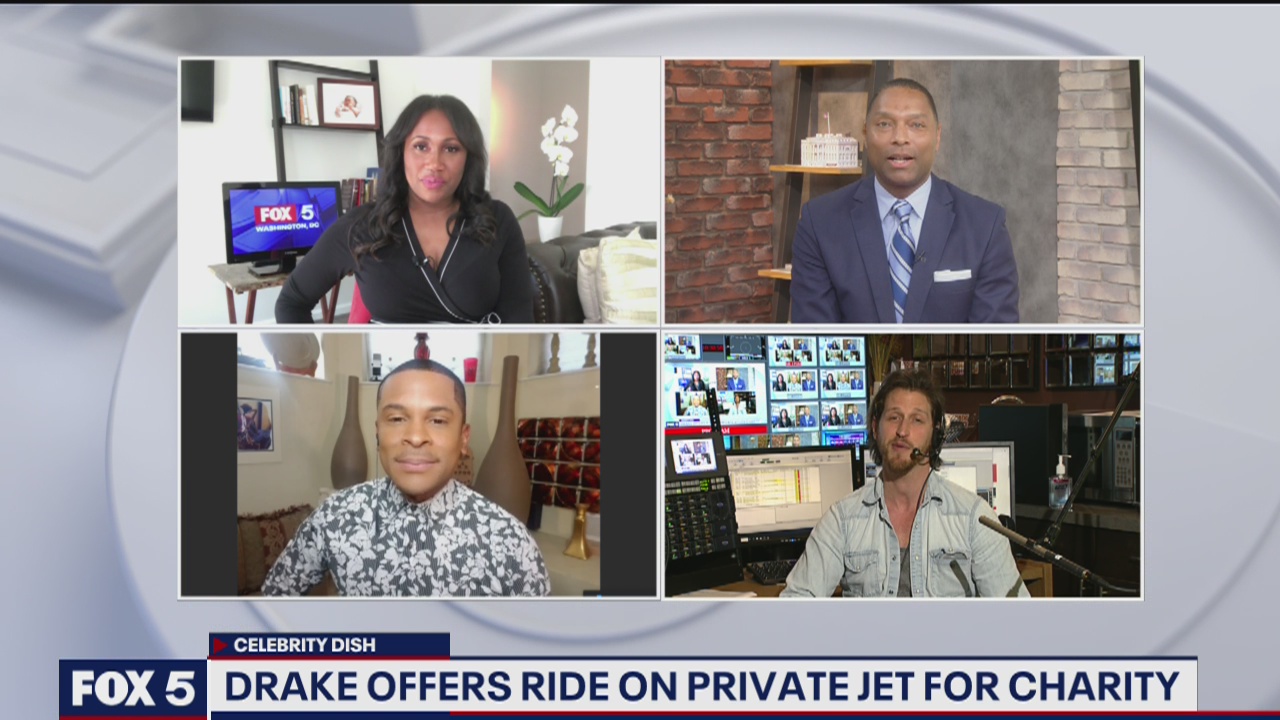 Drake offers ride on private jet for charity