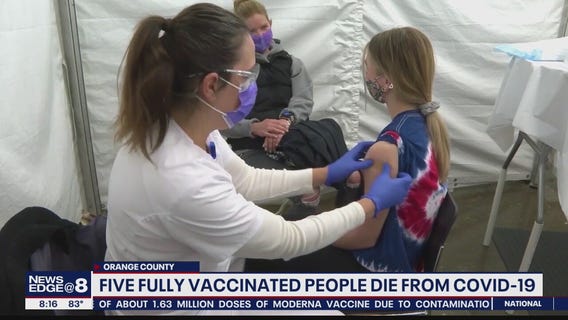 5 vaccinated people die from COVID-19