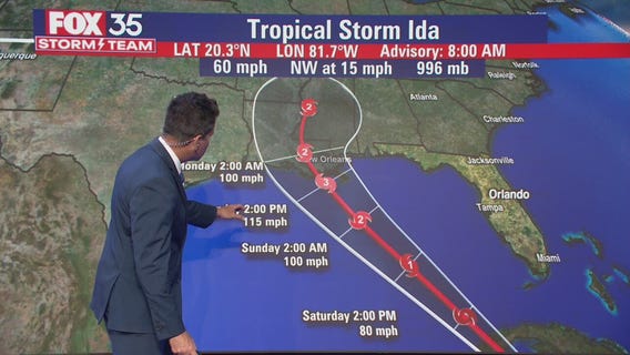 Tropical Storm Ida grows stronger, forecast to become major hurricane