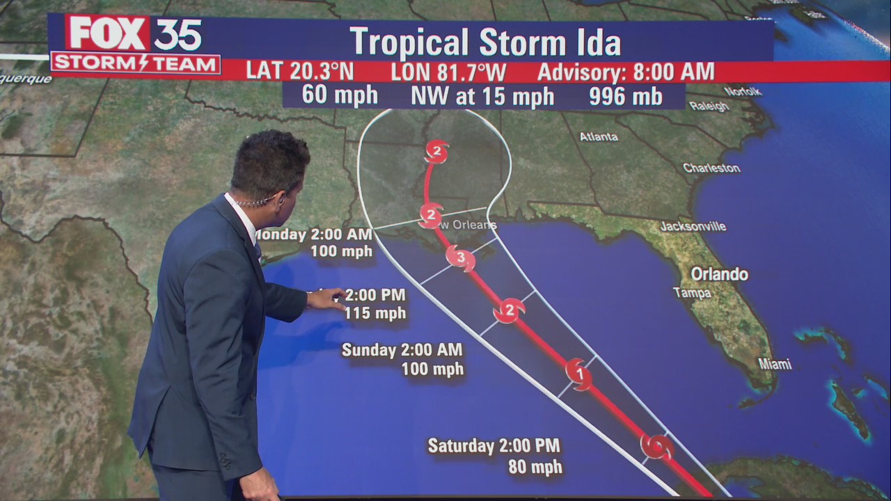 Tropical Storm Ida grows stronger, forecast to become major hurricane