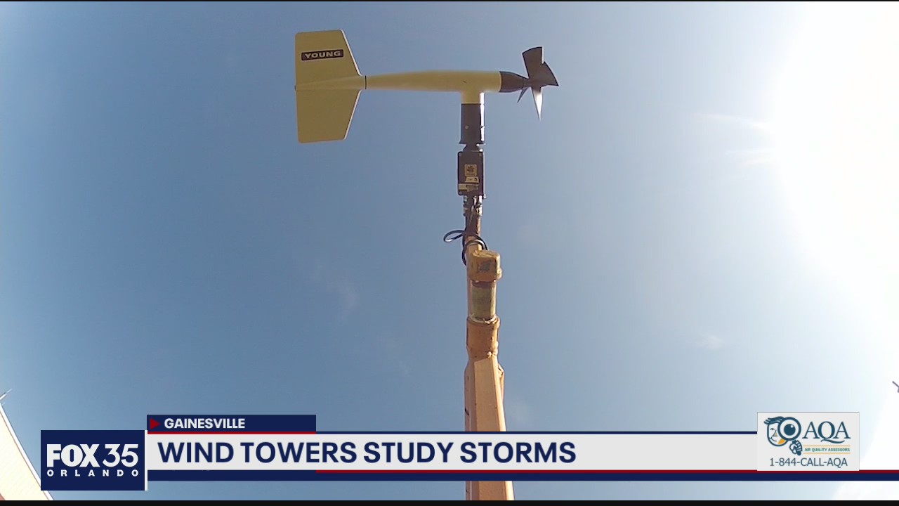 Wind towers help to study storms