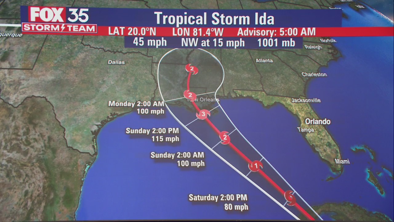 Tropical Storm Ida to make landfall as a powerful Cat 3 hurricane