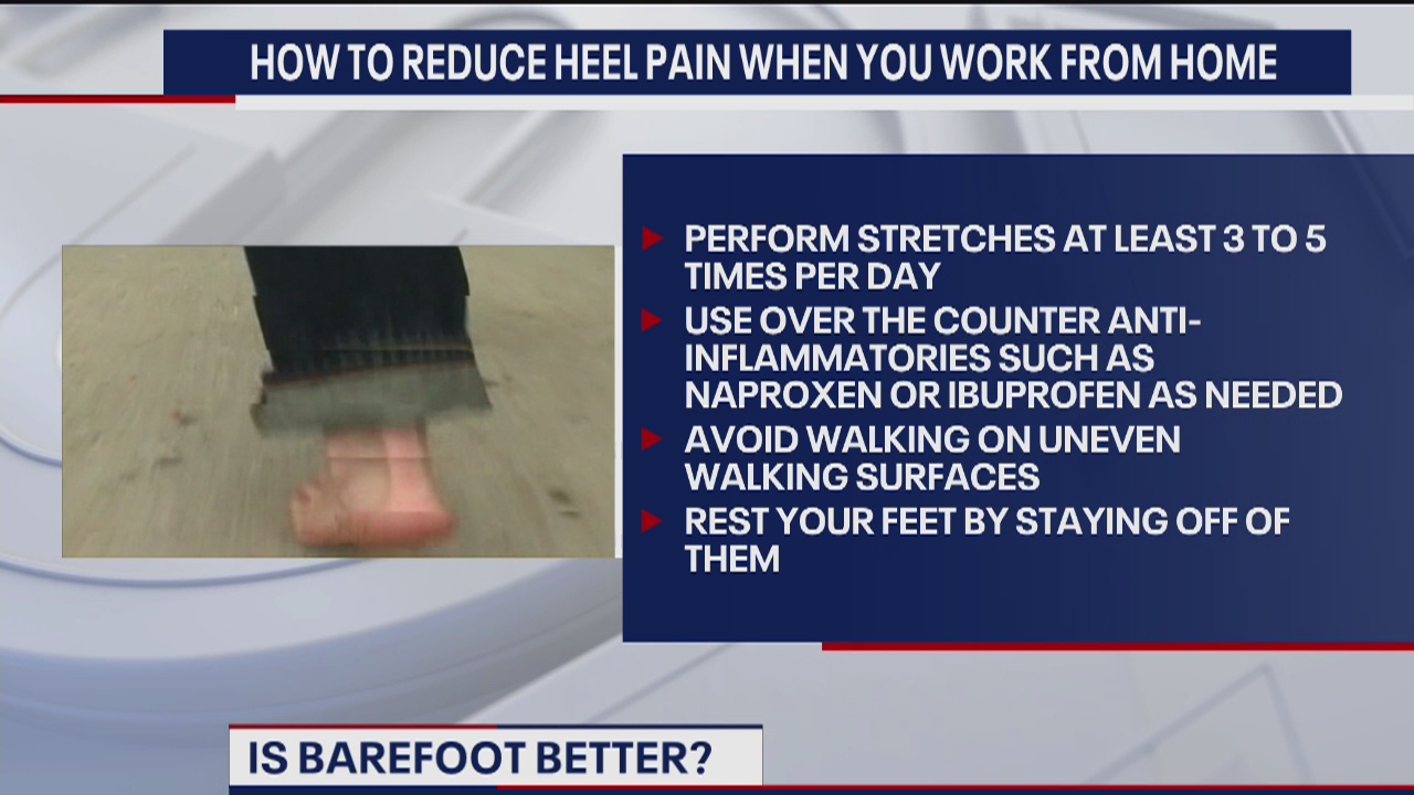 Ways to alleviate work from home foot and heel pain