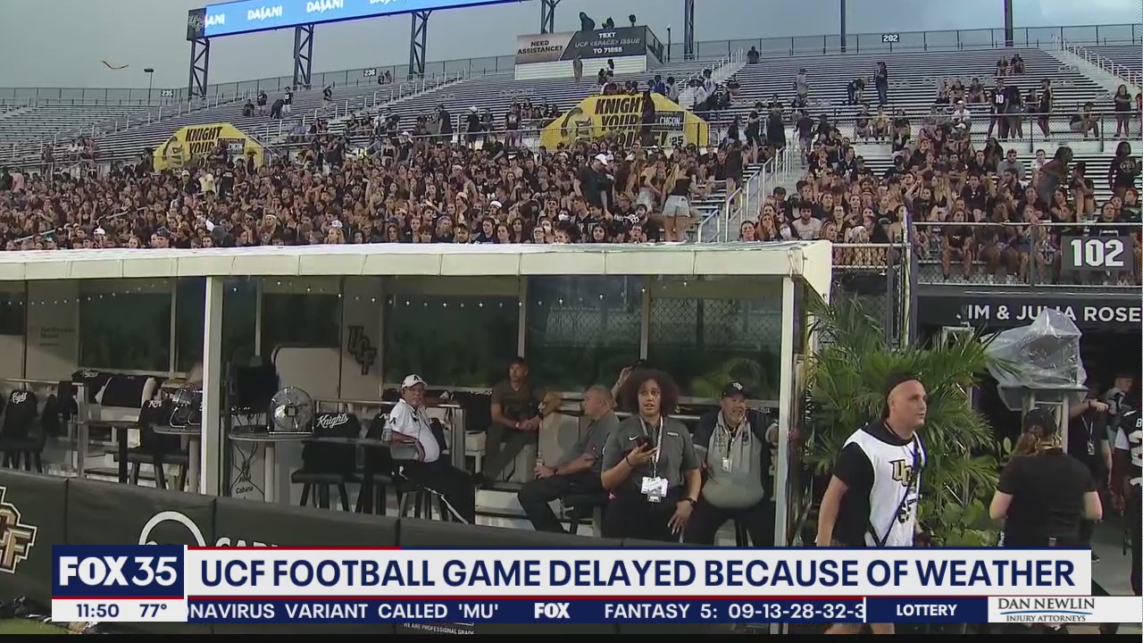 UCF football game delayed because of weather