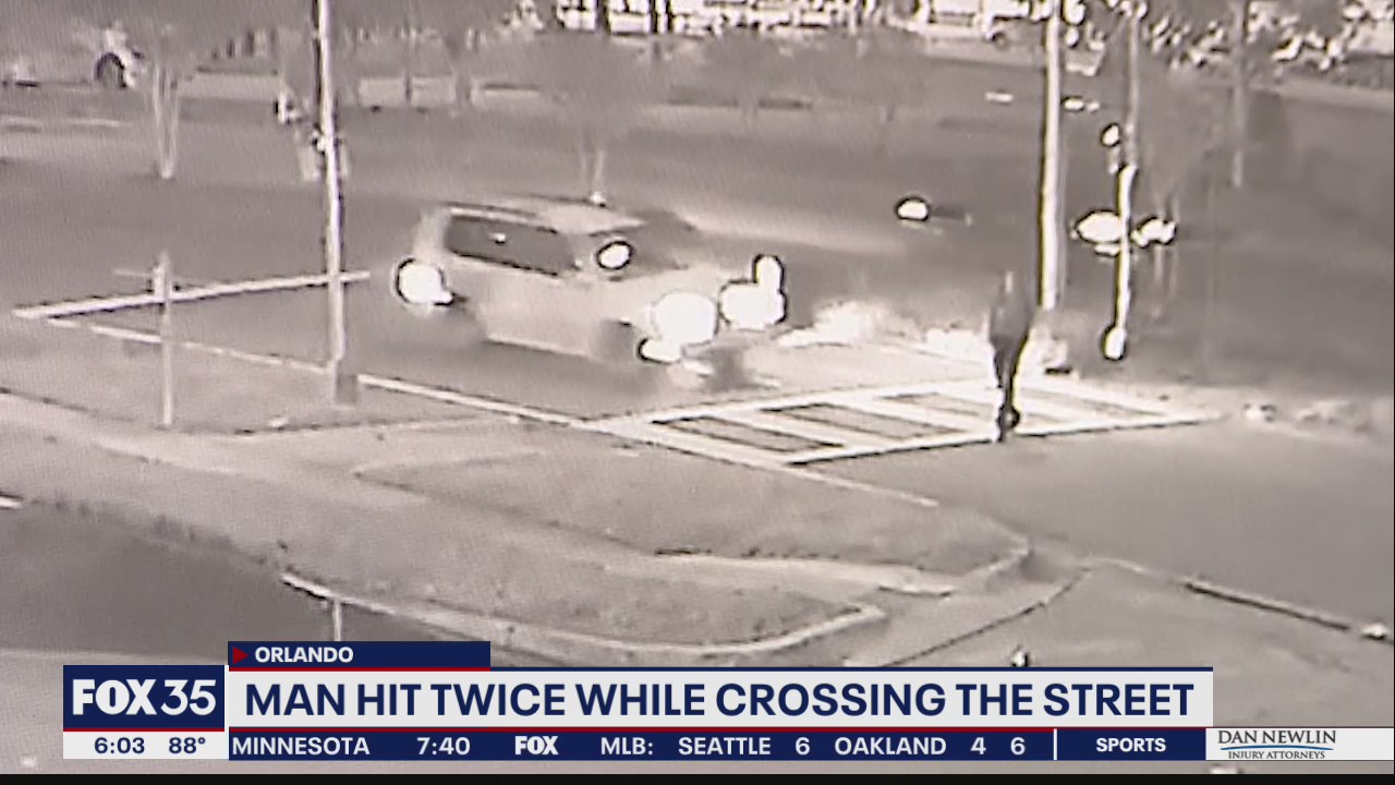 Man hit twice while crossing the street | FOX 35 Orlando