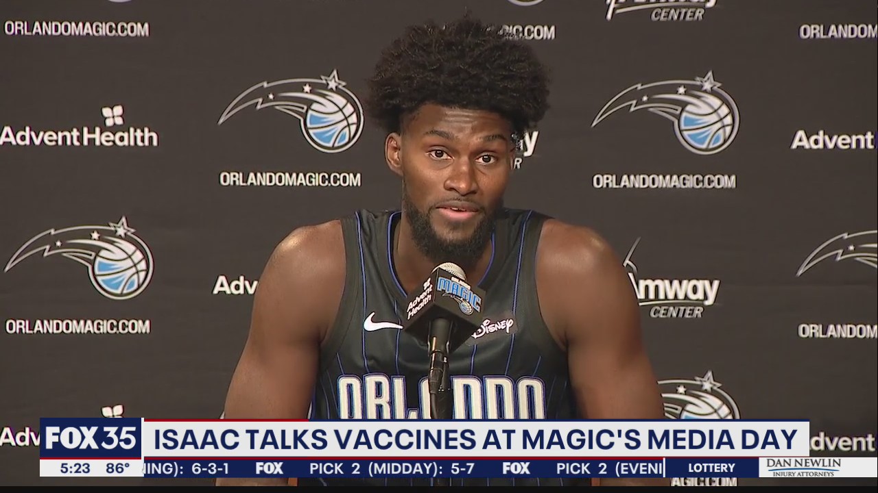 Isaac talks vaccines at Orlando Magic's media day