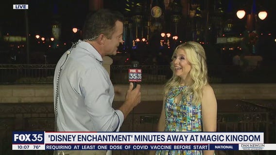 Crowds excited to see 'Disney Enchantment' fireworks show