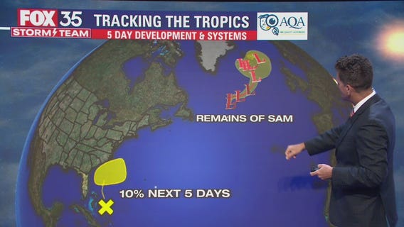Tracking the tropics: Sam falls apart as another system emerges near the Bahamas