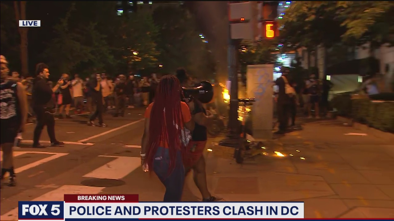 Dumpster explosion scatters protesters | FOX 5 DC