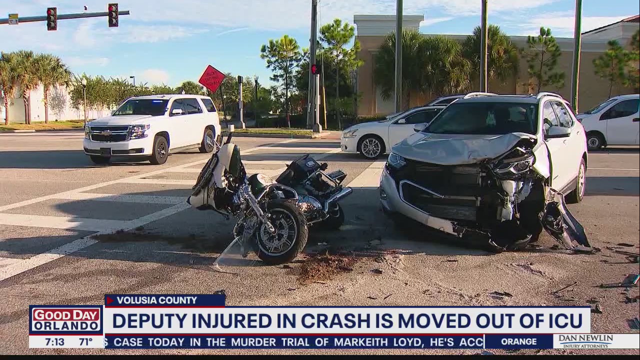 Volusia deputy injured in crash is moved out of ICU | FOX 51 Gainesville
