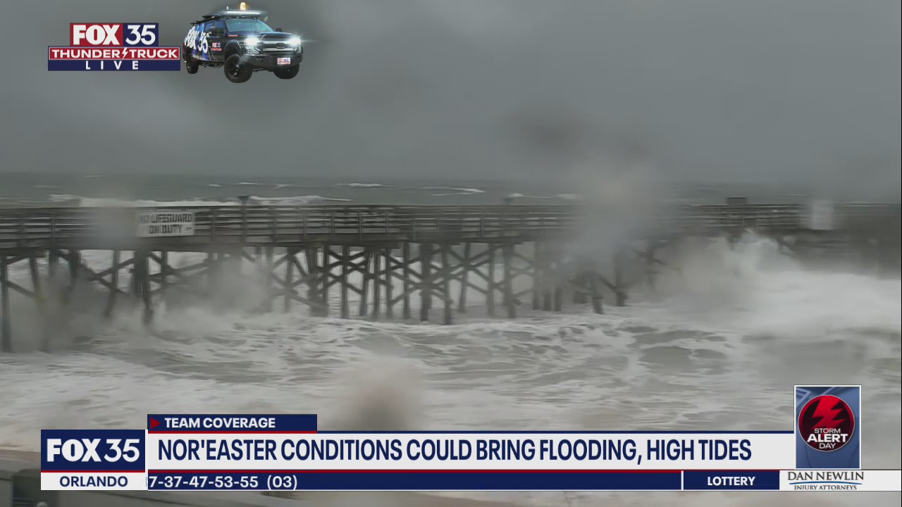 FOX 35 Storm Team Thunder Truck: Rough conditions in Flagler Beach