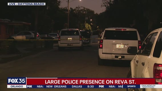 Large police presence on Reva Street in Daytona Beach