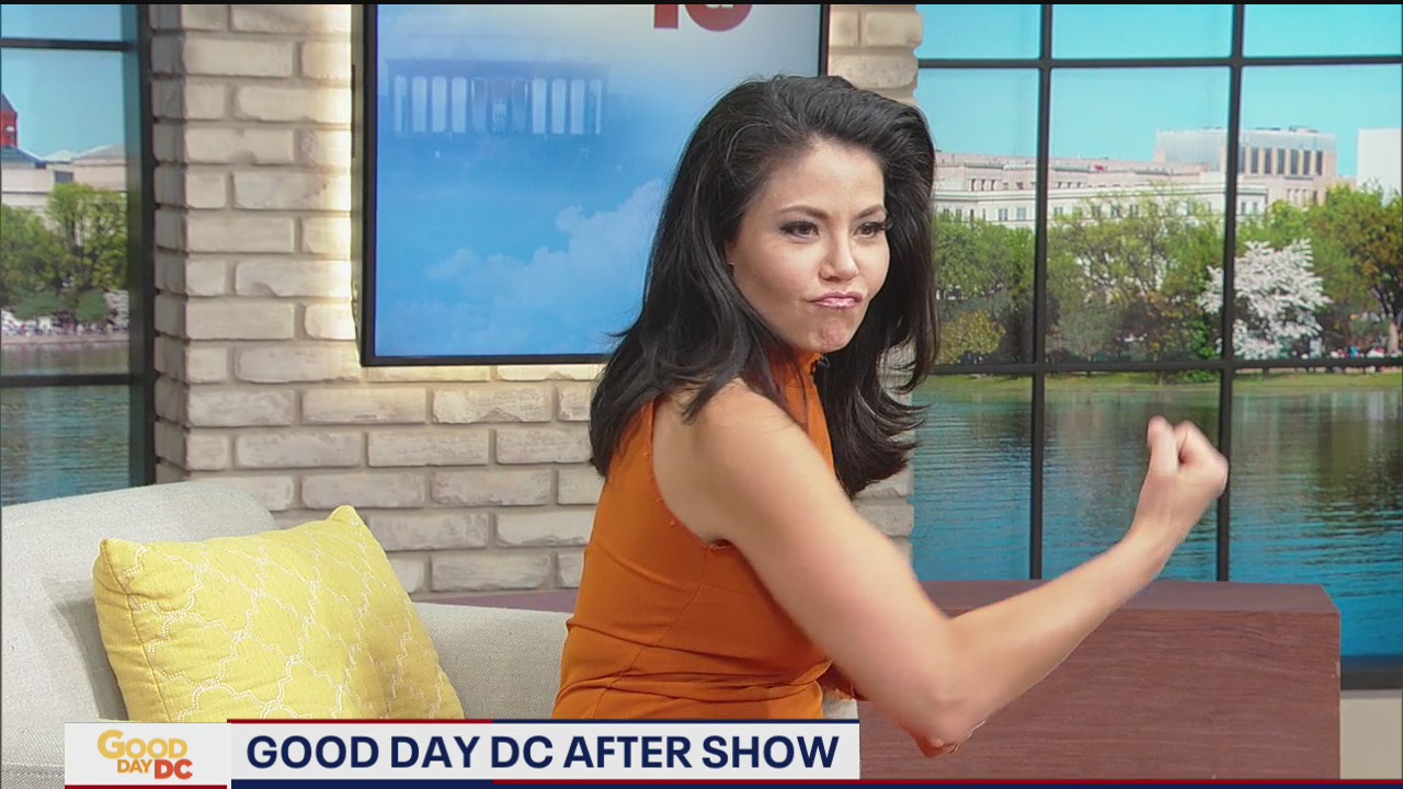 Ooops - Angie Goff owns it after tearing her sleeve