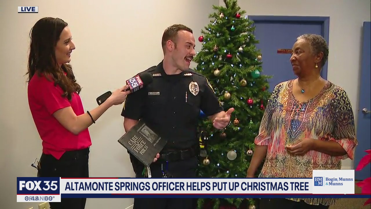 FOX 35 Care Force: Altamonte Springs officer helps family put up Christmas tree