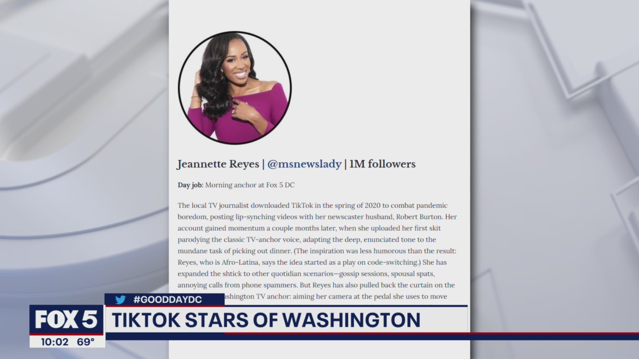 Jeannette Reyes named TikTok Star of DC by Washingtonian magazine