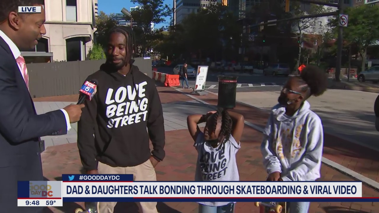 DC skateboard dad talks viral video, bonding with daughters through skateboarding
