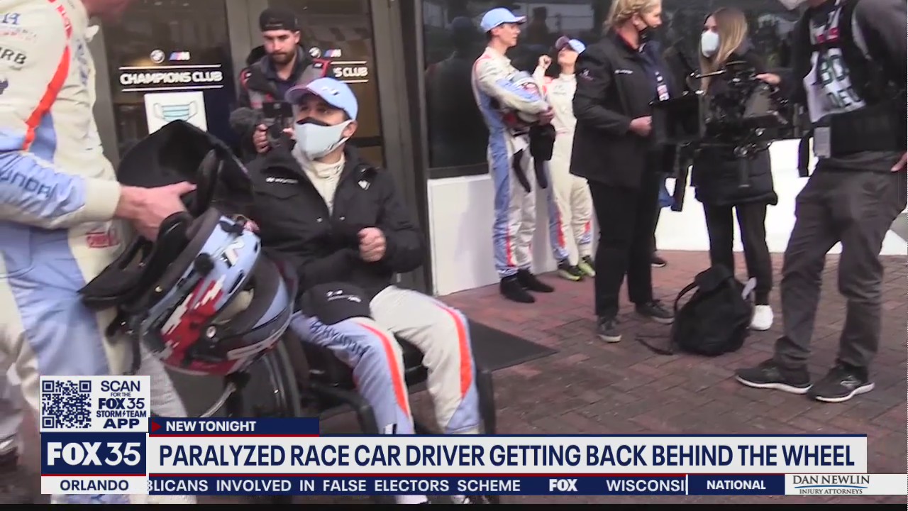 Paralyzed race car river getting back behind the wheel