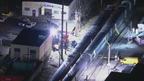 LIRR trains collide with truck