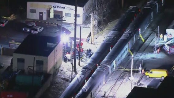 LIRR trains collide with truck