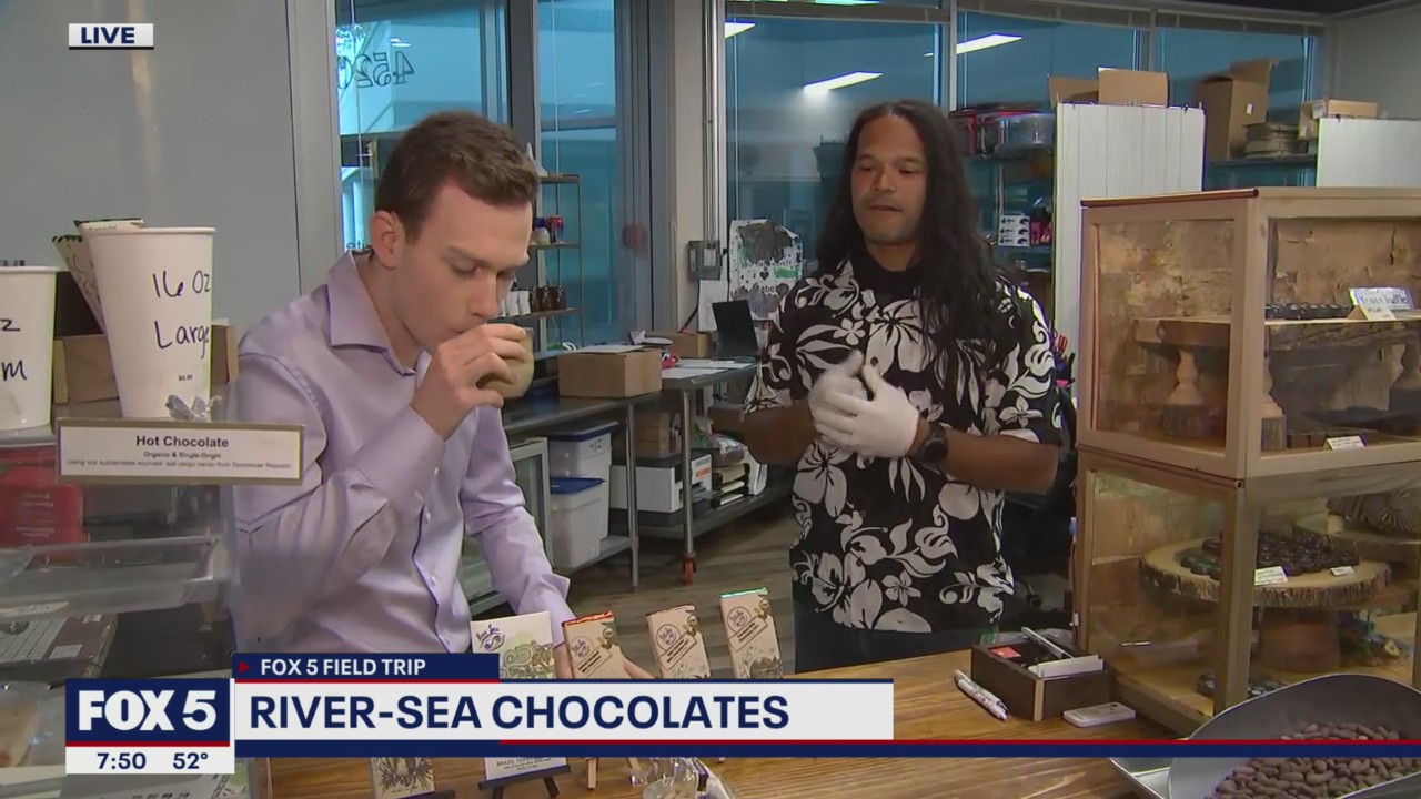 FOX 5 FIELD TRIP: National Chocolate Day at River Sea Chocolates!