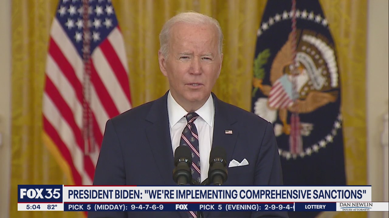 President Biden implements new sanctions against Russia