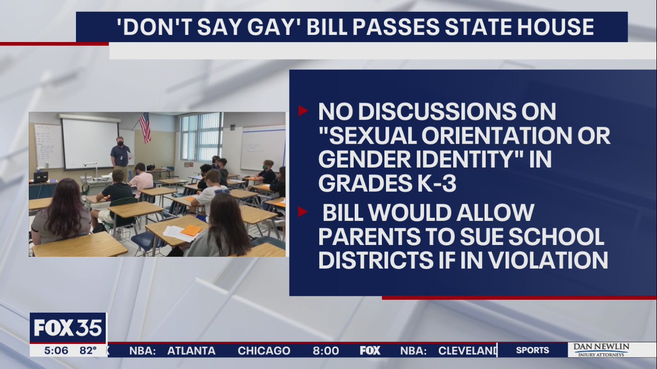 Florida House backs schools bill on sexual orientation, gender identity