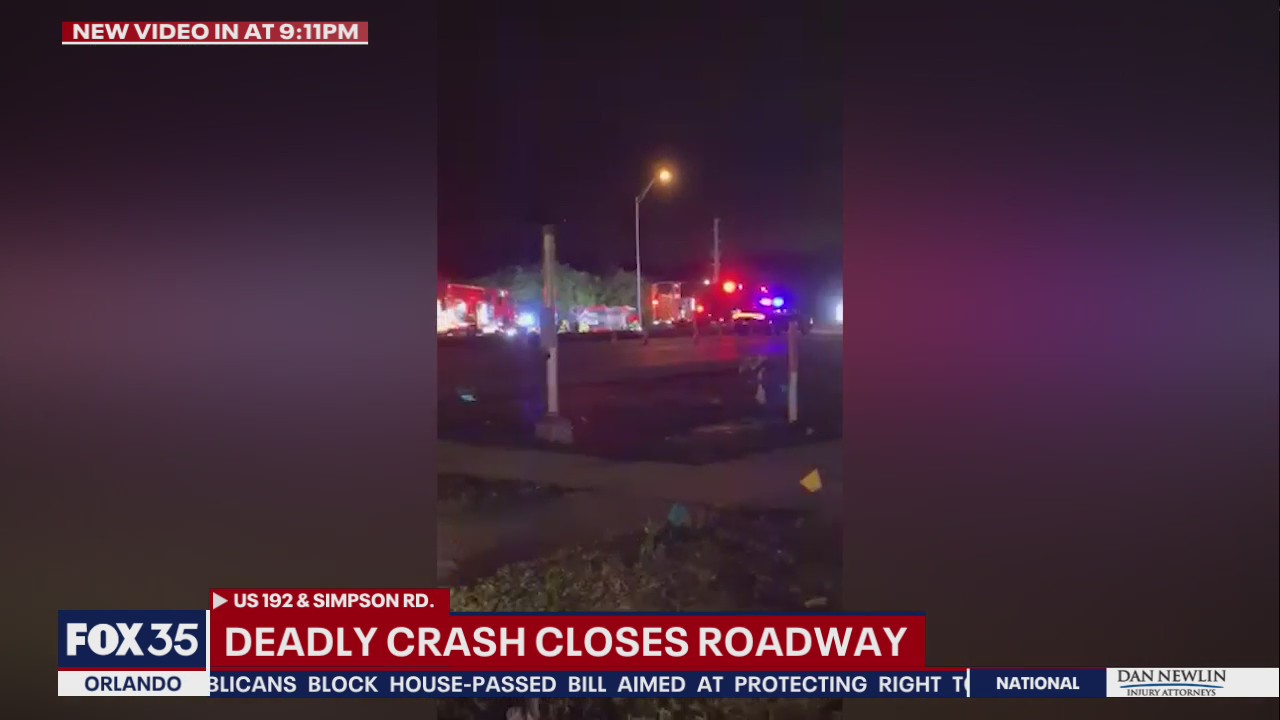 Deadly crash closes U.S. 192 in Kissimmee | FOX 35 Orlando