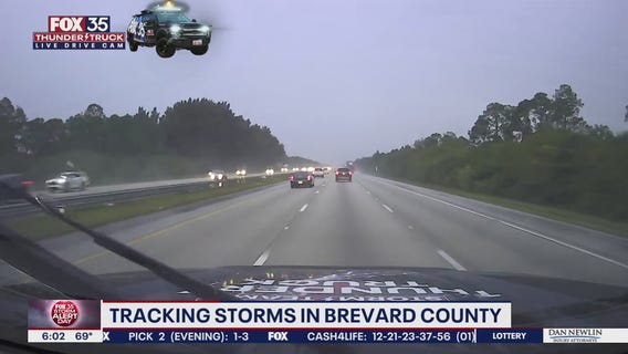FOX 35 Storm Team Thunder Truck tracking showers in Brevard