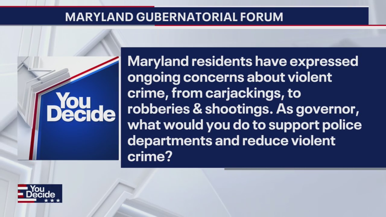 MD Governor Forum: Candidates' position on violent crime