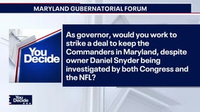 MD Governor Forum: Candidates' positions on the Commanders stadium