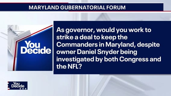 MD Governor Forum: Candidates' positions on the Commanders stadium