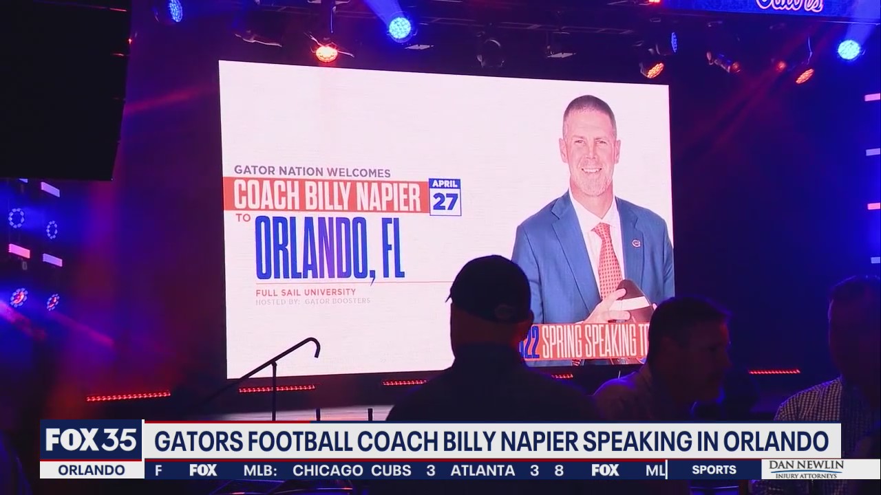 Gators Coach Bill Napier speaks in Orlando