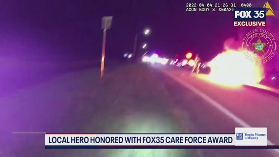 FOX 35 Care Force: Florida deputy honored for rescuing family from burning car