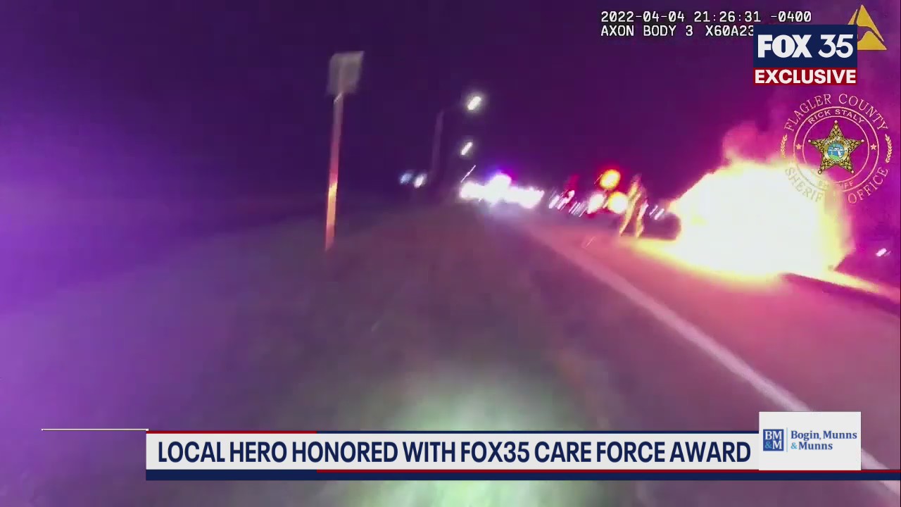 FOX 35 Care Force: Florida deputy honored for rescuing family from burning car
