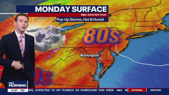 FOX 5 Weather forecast for Monday, August 28