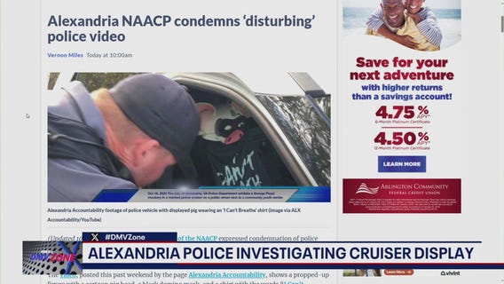 Alexandria police cruiser spotted with toy pig inside wearing 'I Can't Breath' shirt...