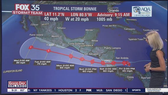 Tropical Storm Bonnie forms in the Atlantic