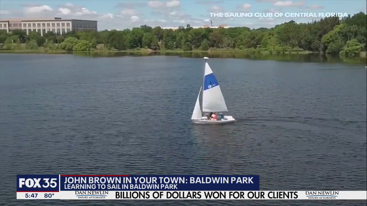 John Brown in Your Town: FOX 35 anchors learn to sail on Lake Baldwin