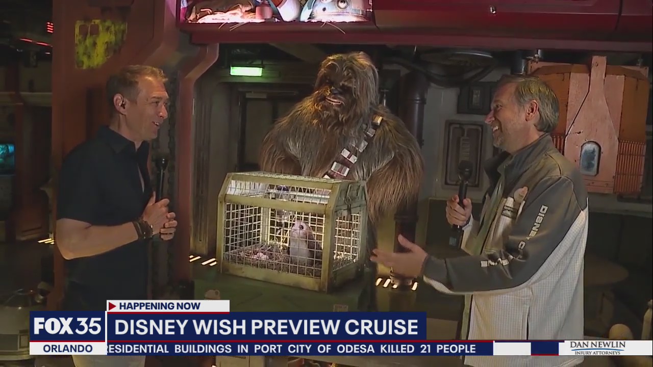 Disney Wish wrapping a preview cruise