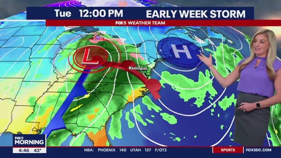 FOX 5 Weather forecast for Monday, November 20