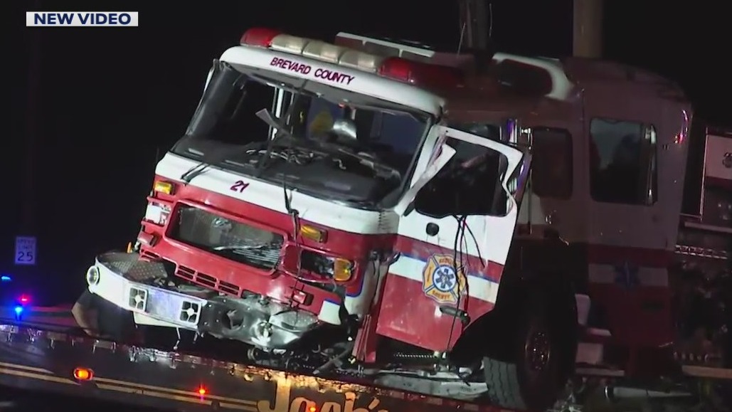 3 Florida firefighters injured after pickup truck crashes into fire ...