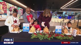 Gingerbread house decorating