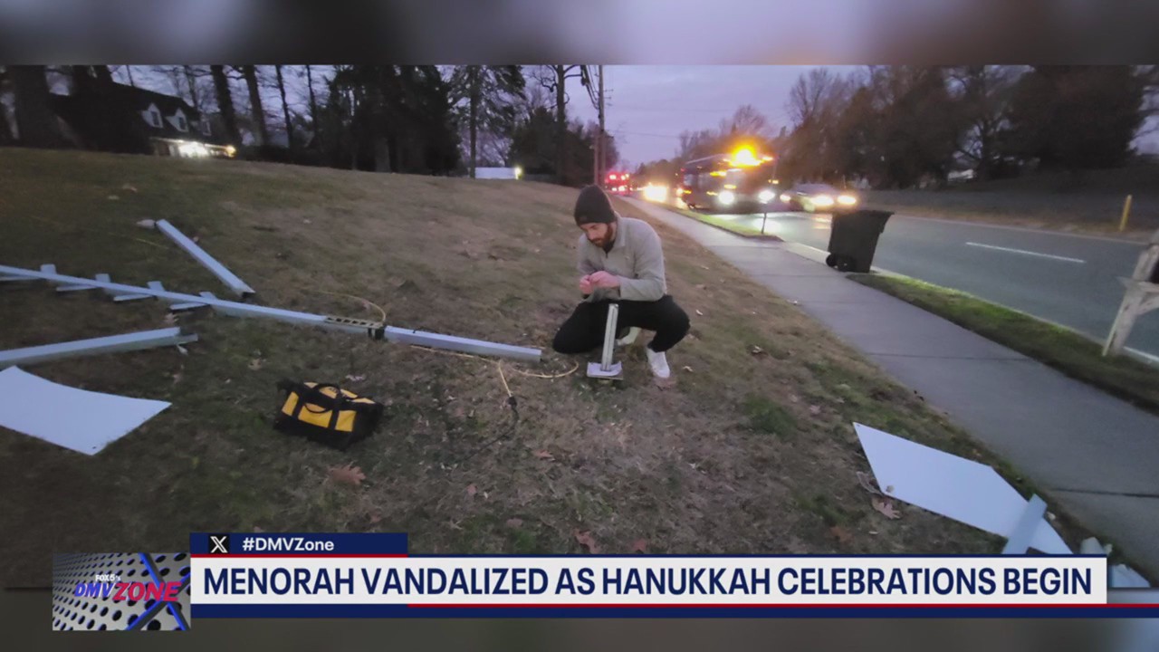Community comes together after menorah vandalized
