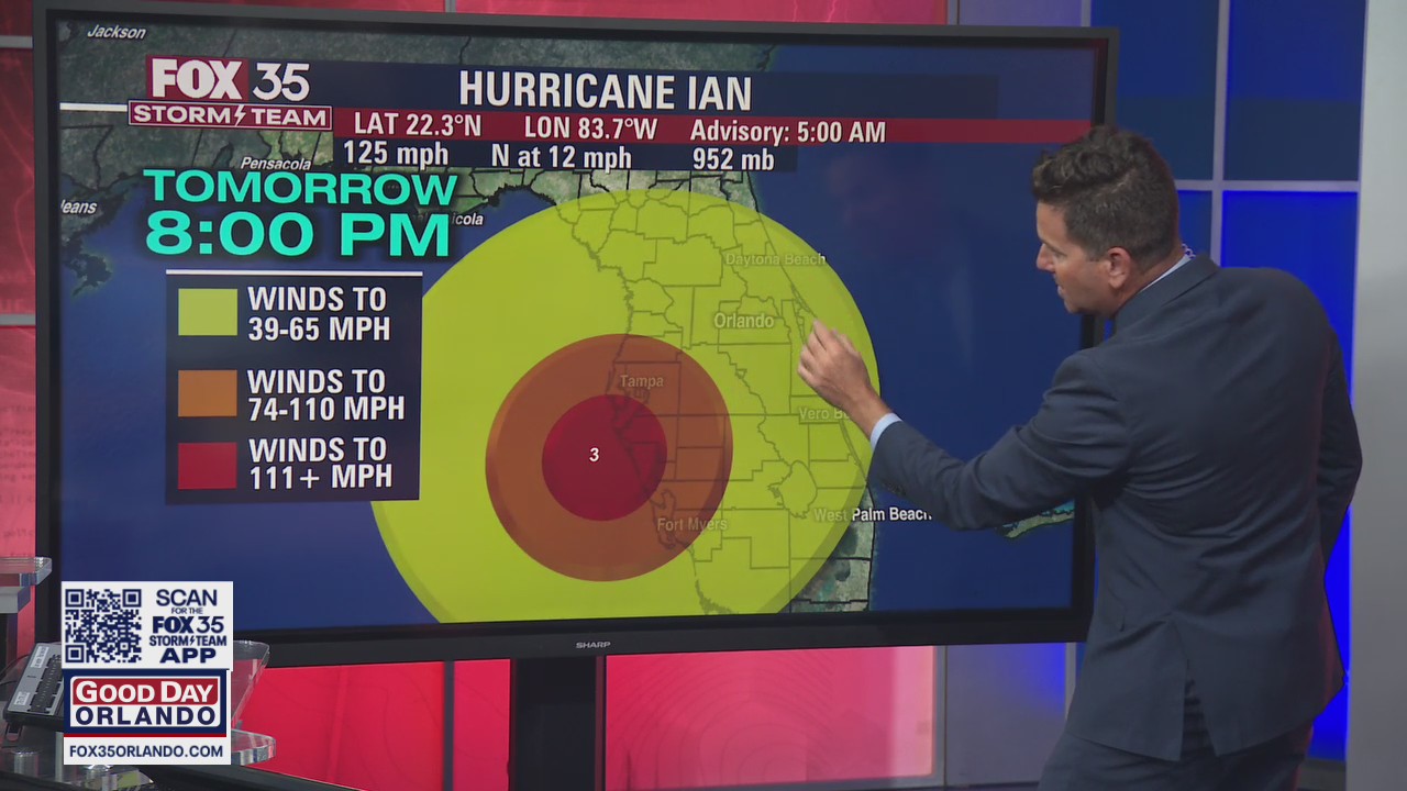 Hurricane Ian: Timeline for storm's impact in Central Florida counties