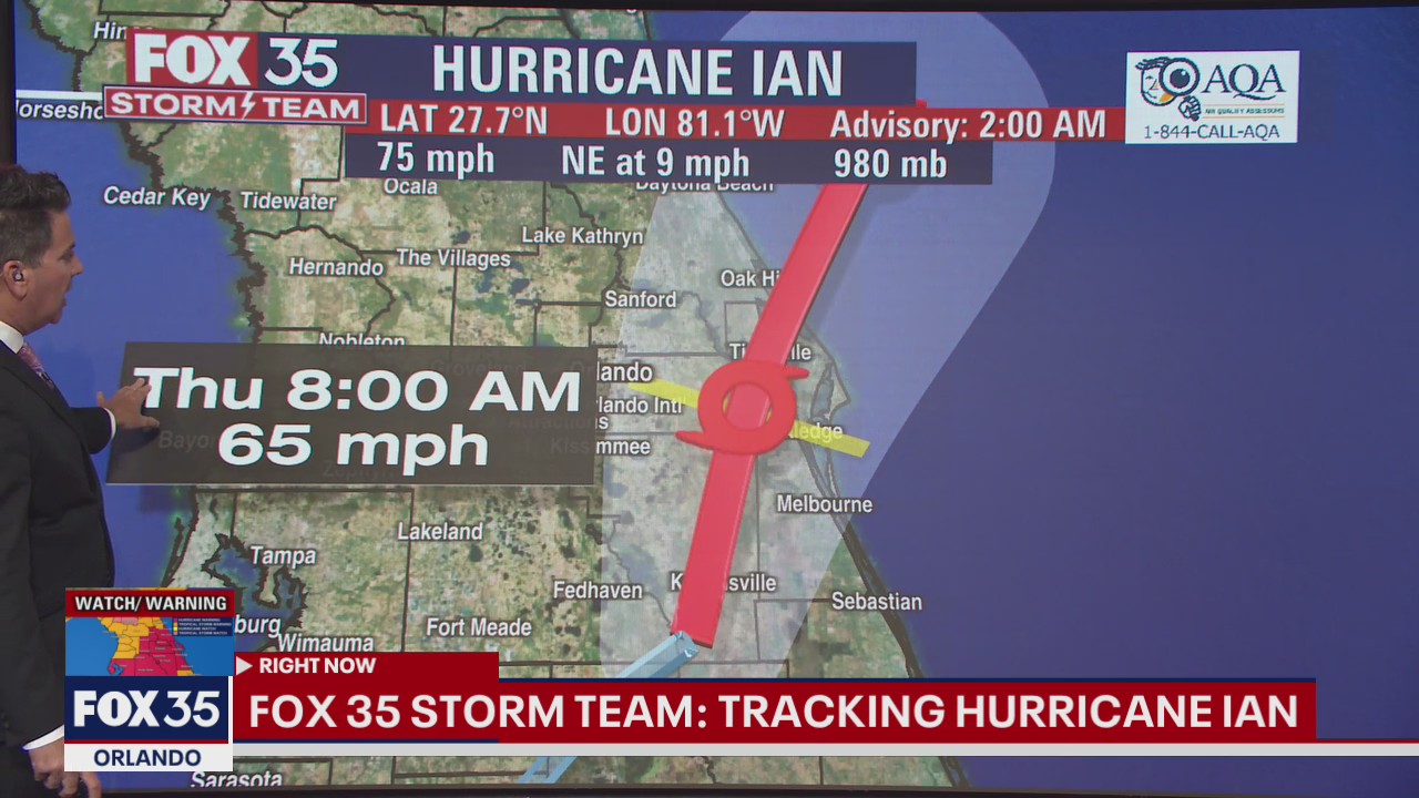 Hurricane Ian remains Category 1 storm on track to Central Florida
